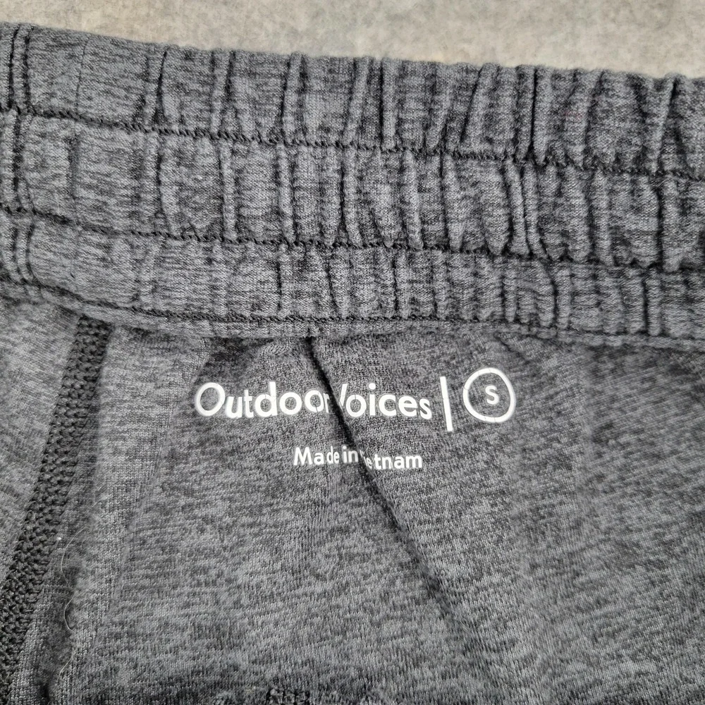 Outdoor Voices Pants Mens Small Gray Jersey Joggers Elastic Waist Pockets